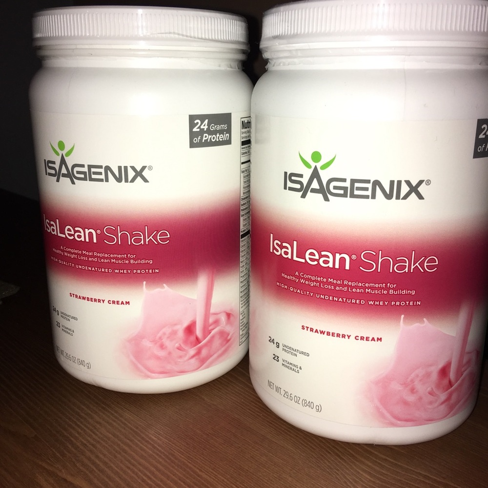 Isagenix Strawberry & Cream shakes. Two sealed.